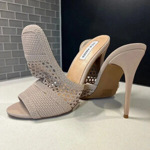 Steve Madden Beige Leather Heels Size 10